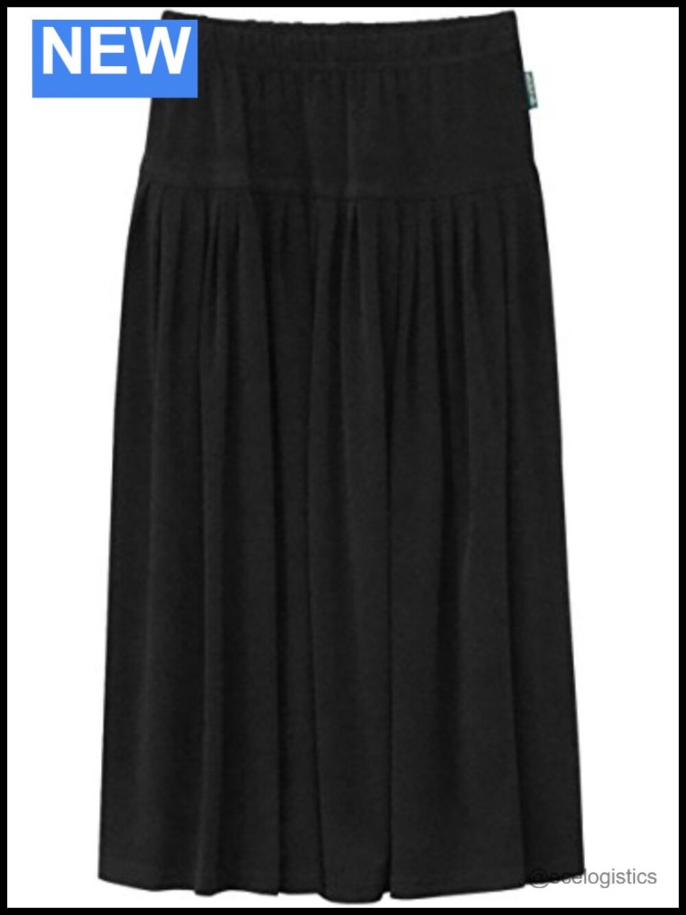 ITY Slinky Knit Maxi Skirt High Rise Elastic Waist Dance Casual